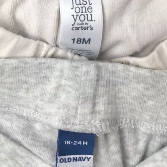 Set of 4 Cat & Jack, Old Navy & Carter's Stretch Cotton Pants 18M - Picture 5 of 7